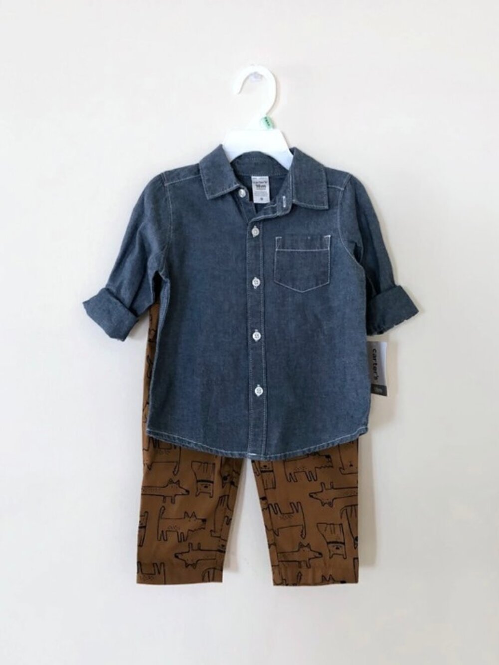 Carter's Denim Top and Pants Outfit for Baby Boy - Picture 1 of 8